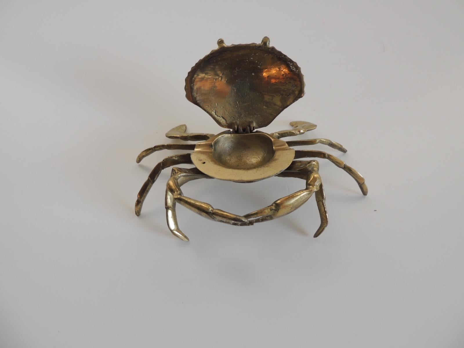 vintage brass crab