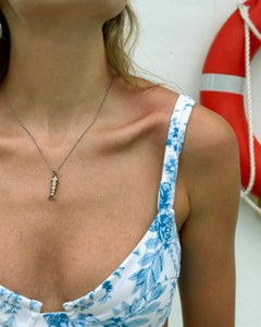 Vintage Articulated Fish Pendant with Chain