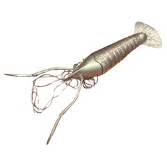 Vintage Articulated Japanese Crawfish / Lobster Sculpture