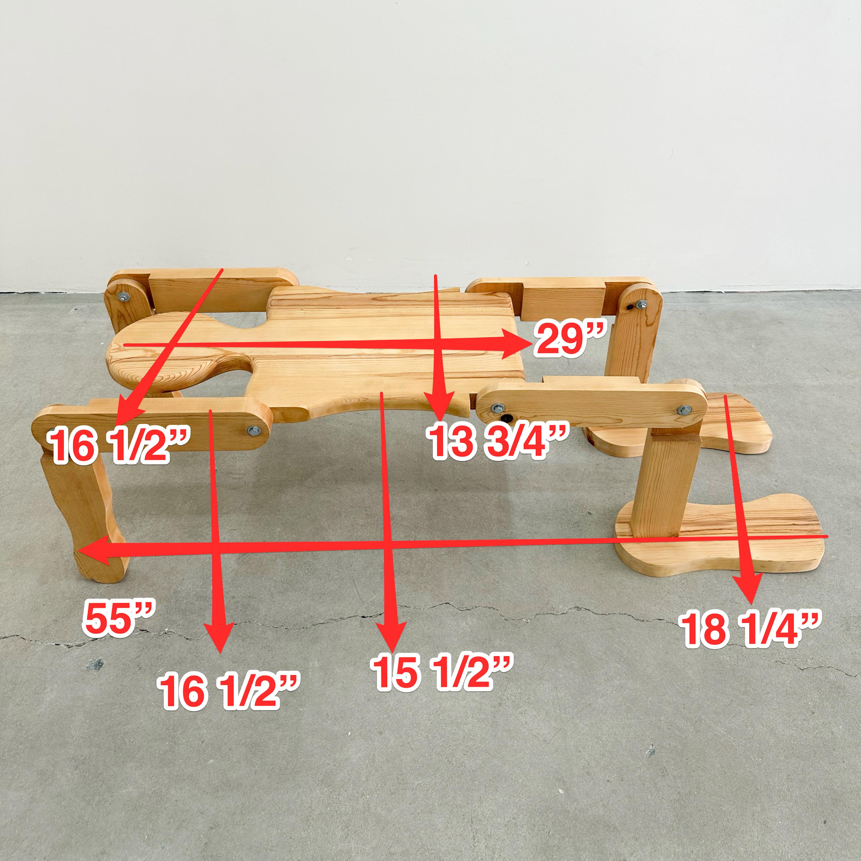 Vintage Articulated Life Size Wooden Man Coffee Table Console Sculpture Stand 5