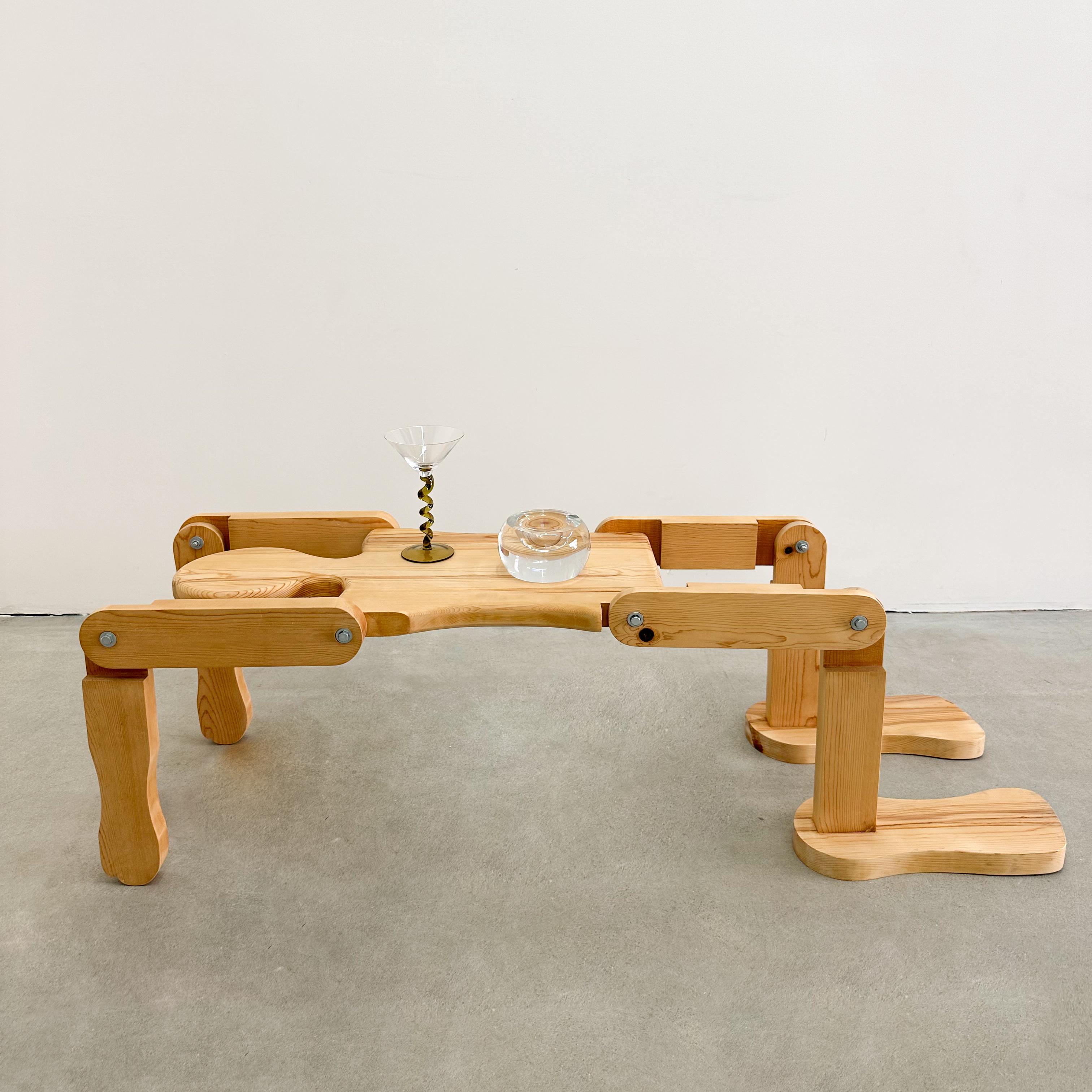 Vintage  Articulated Wooden Man.

This unique piece serves as a versatile addition to your space, perfect for use as a coffee table, console, stand, drink holder, or even a sculpture. With fully adjustable joints, you can position him in countless