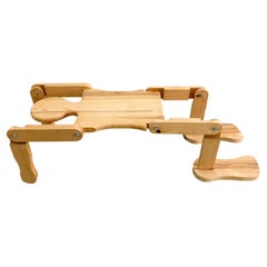 Vintage Articulated Life Size Wooden Man Coffee Table Console Sculpture Stand