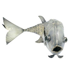 Vintage Articulated Sterling Silver Fish Figurine Mid Century Modern