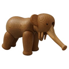 Vintage Articulated Toy in Oak Elephant by Kay Bojesen, Denmark 