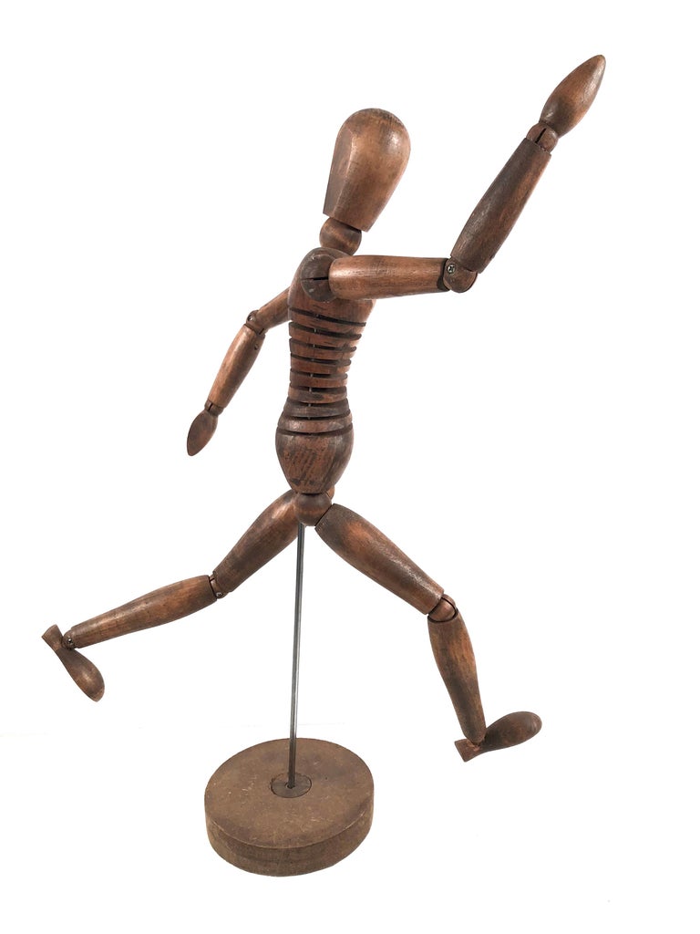Vintage Articulated Wood Artist's Figure For Sale at 1stdibs