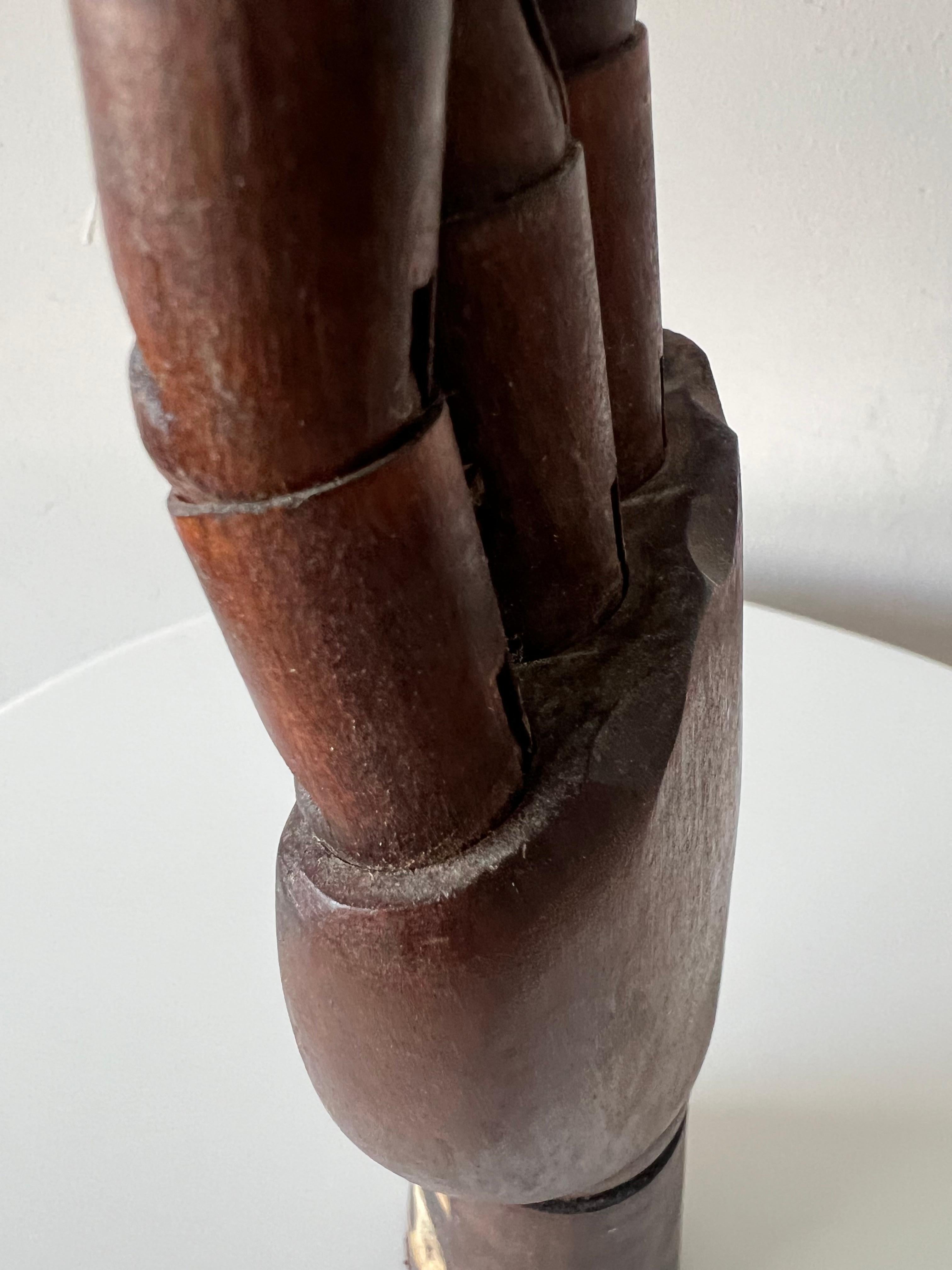 Scultura a mano articolata in legno vintage, anni '50 circa in vendita 1