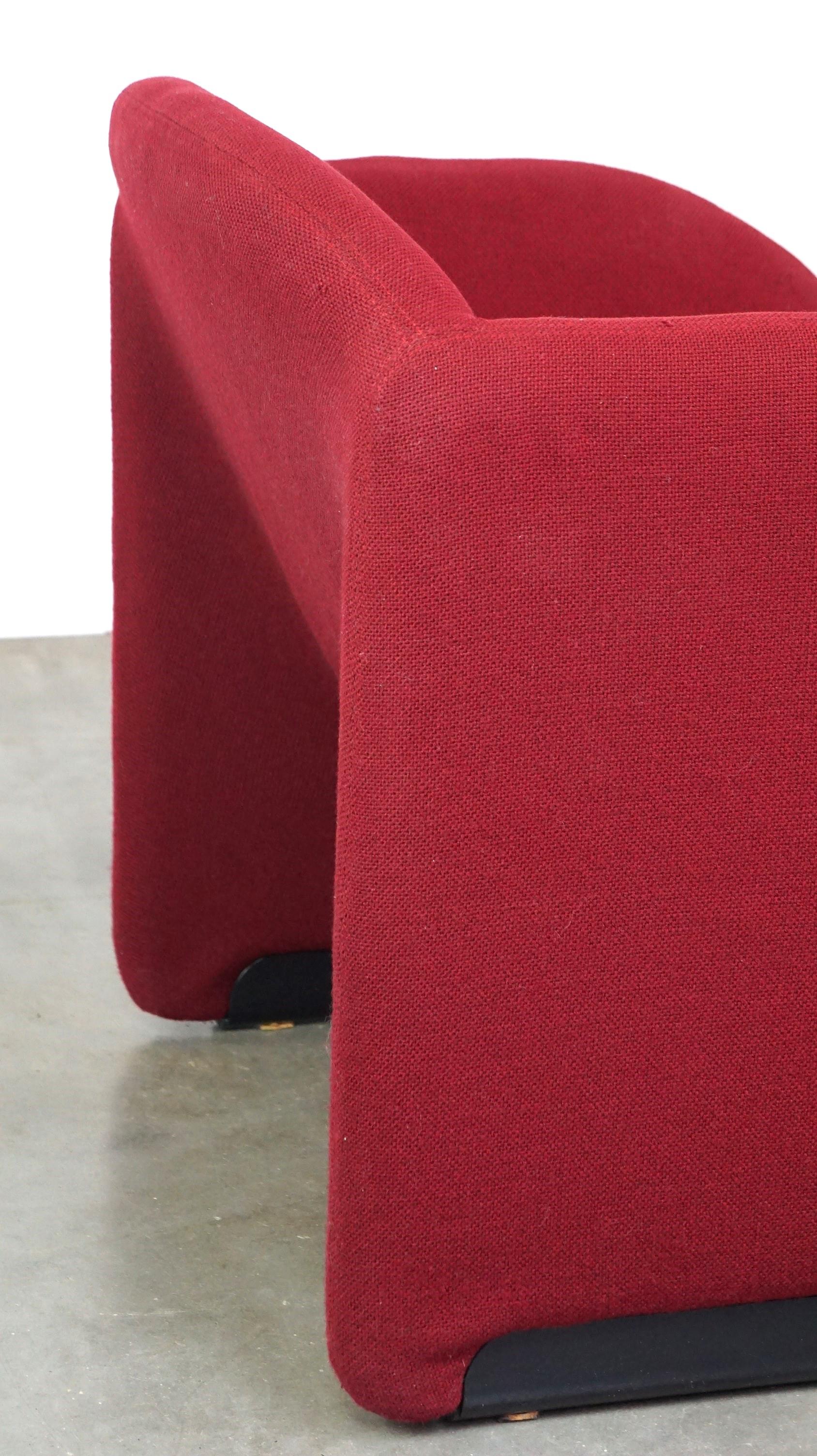 Sillón Vintage de Diseño Artifort Modelo Ben en Tela Roja de Alta Calidad en venta 5
