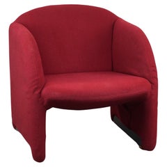 Sillón de diseño vintage Artifort Modelo Ben en resistente tejido rojo