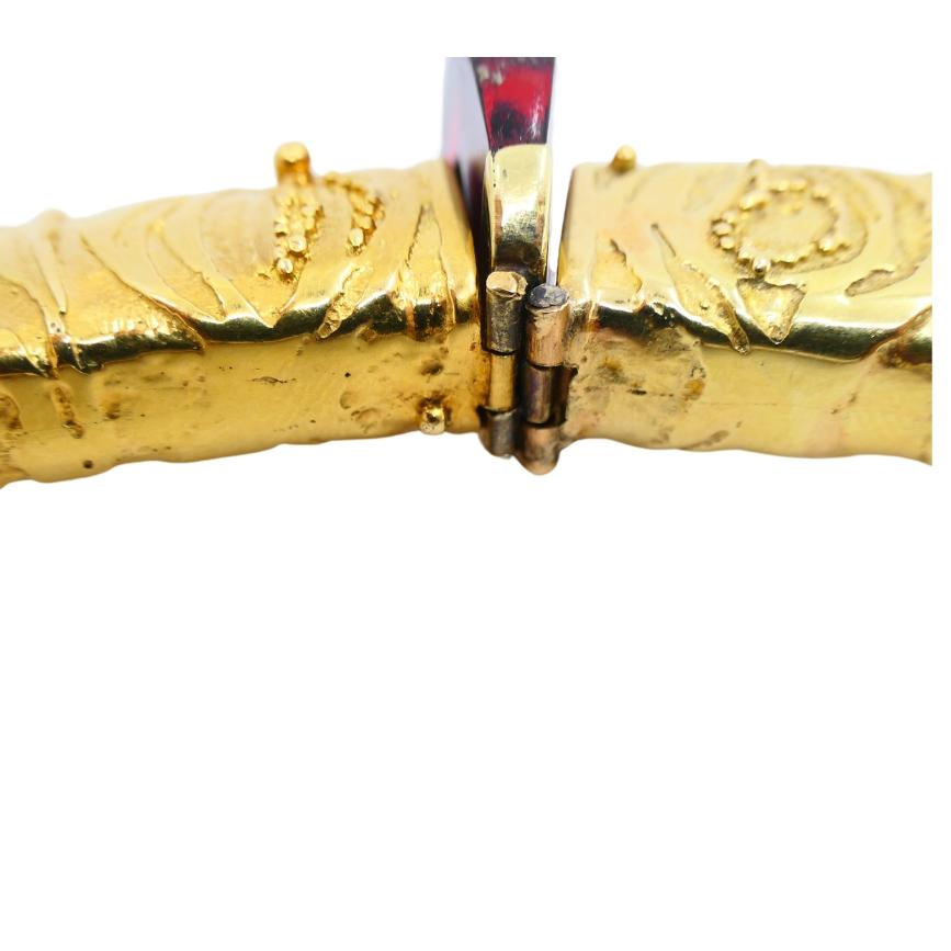 Collier d'ambre et d'or 14k Vintage Artisan en vente 4