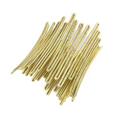 Vintage Artisan 18k Gold Flexible Textured Bracelet