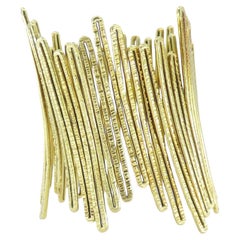 Vintage Artisan 18k Gold Flexible Textured Bracelet Vintage Artisan 18k Gold Flexible Textured Bracelet