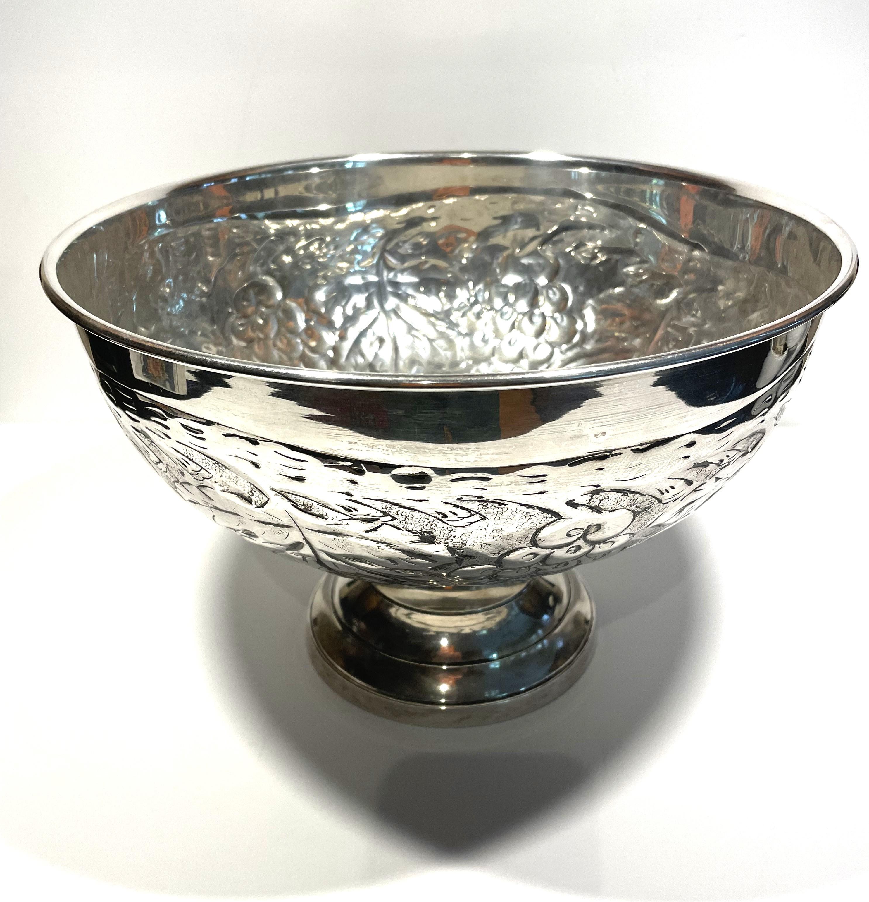 Spanish Colonial Vintage Artisanal Silver Urn For Sale