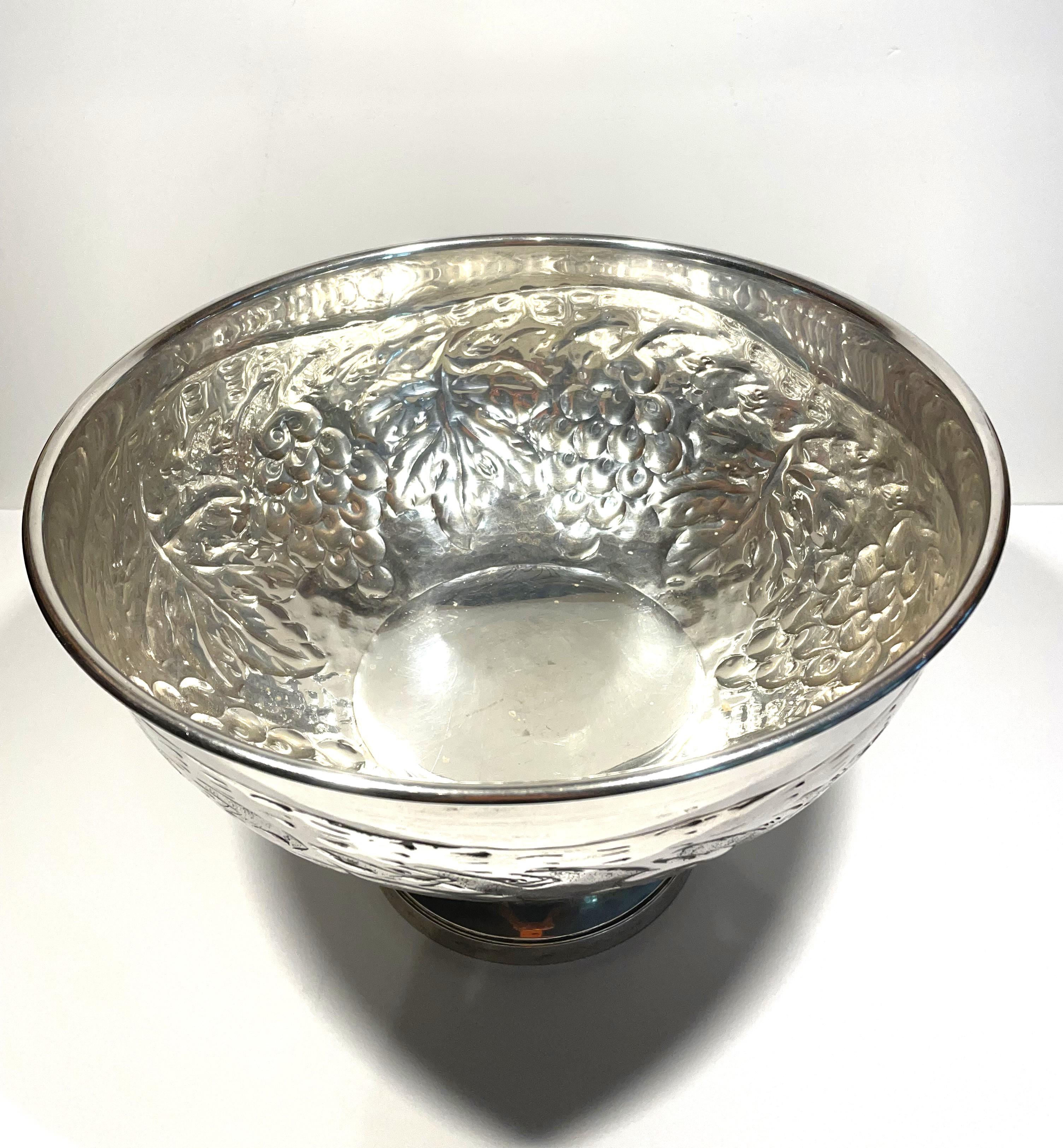 Mexican Vintage Artisanal Silver Urn For Sale