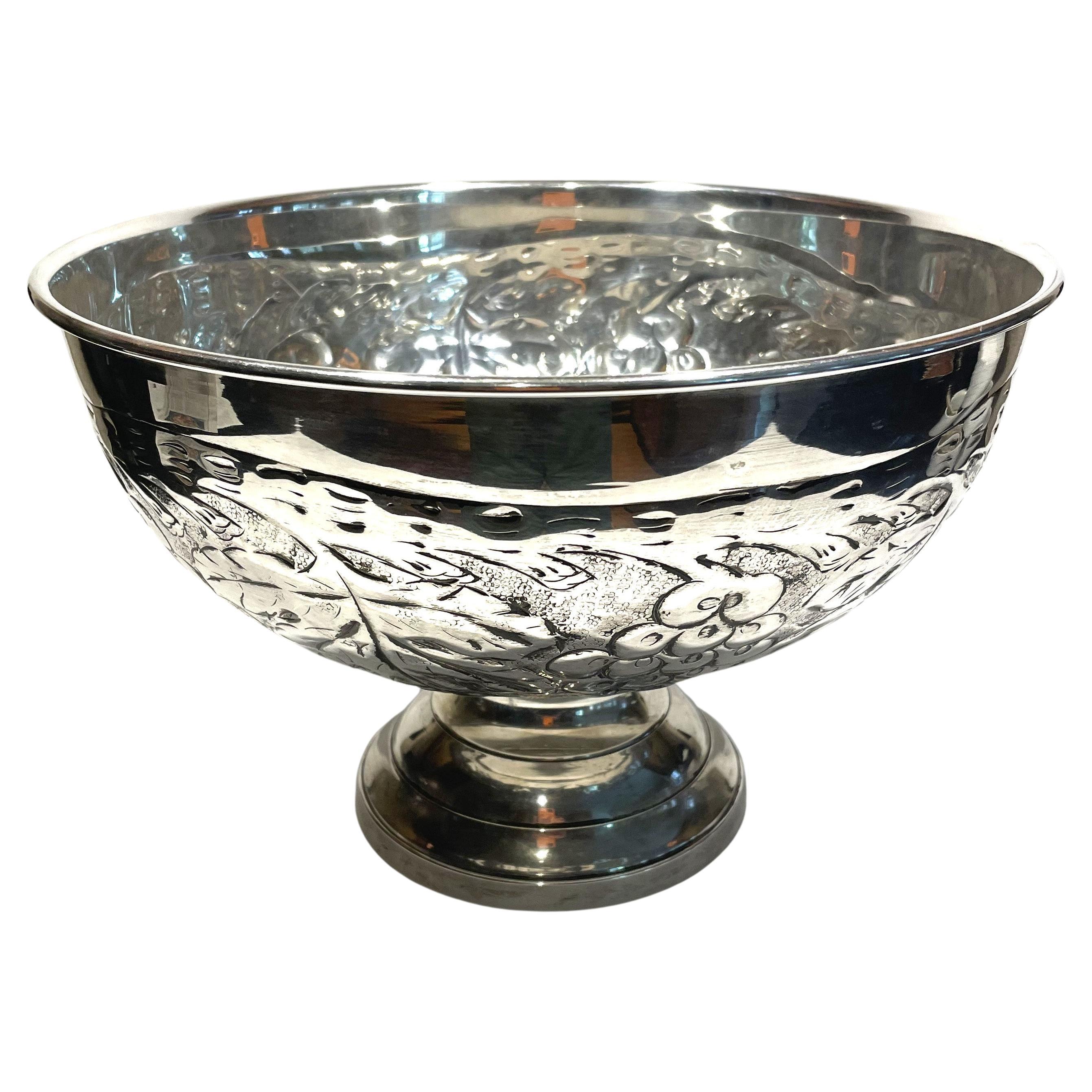 Vintage Artisanal Silver Urn For Sale