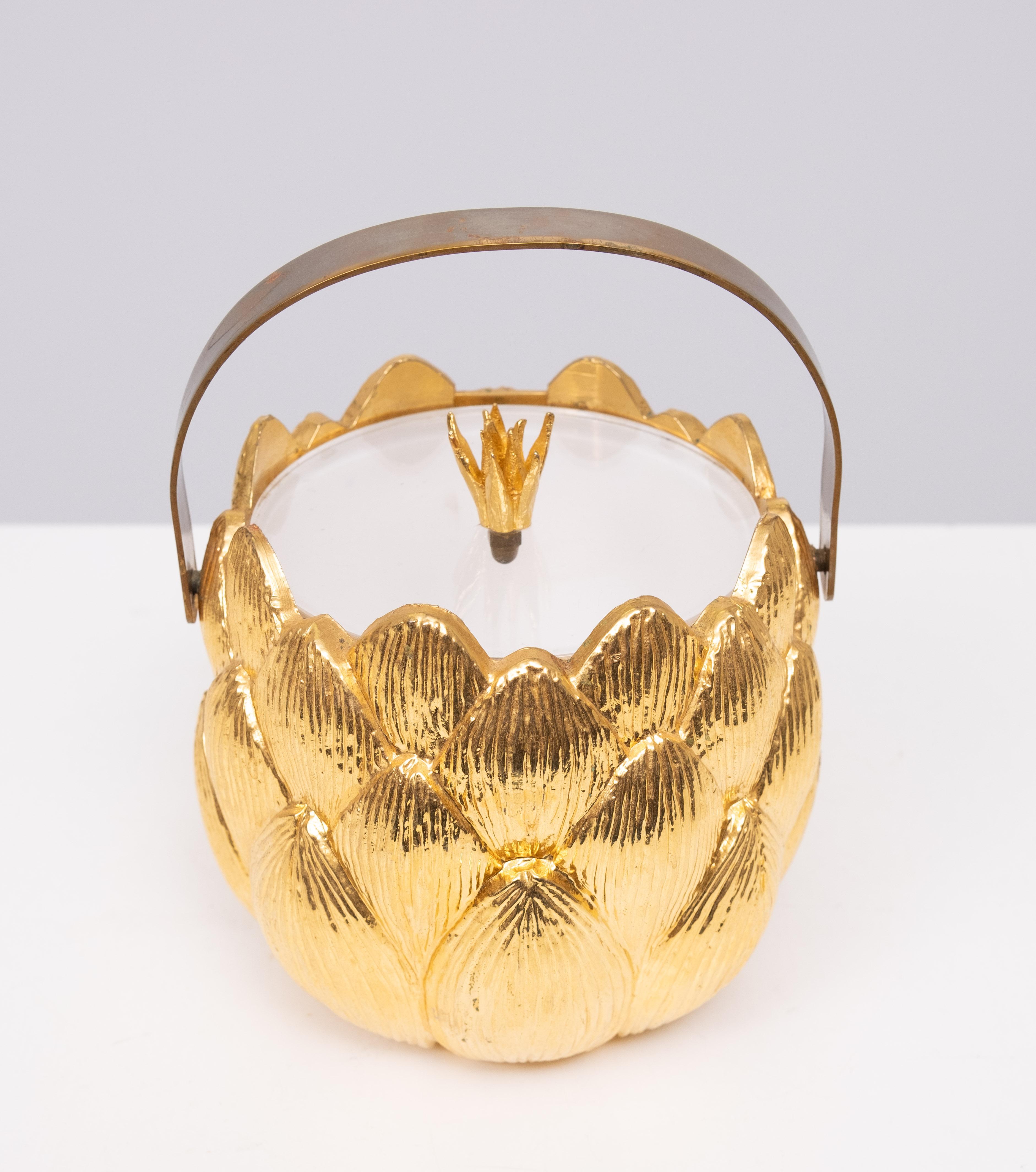 Vintage Artisjok Icebucked  por  Hans Turnwald para  Freddotherm, Zwitserland Lucite en venta