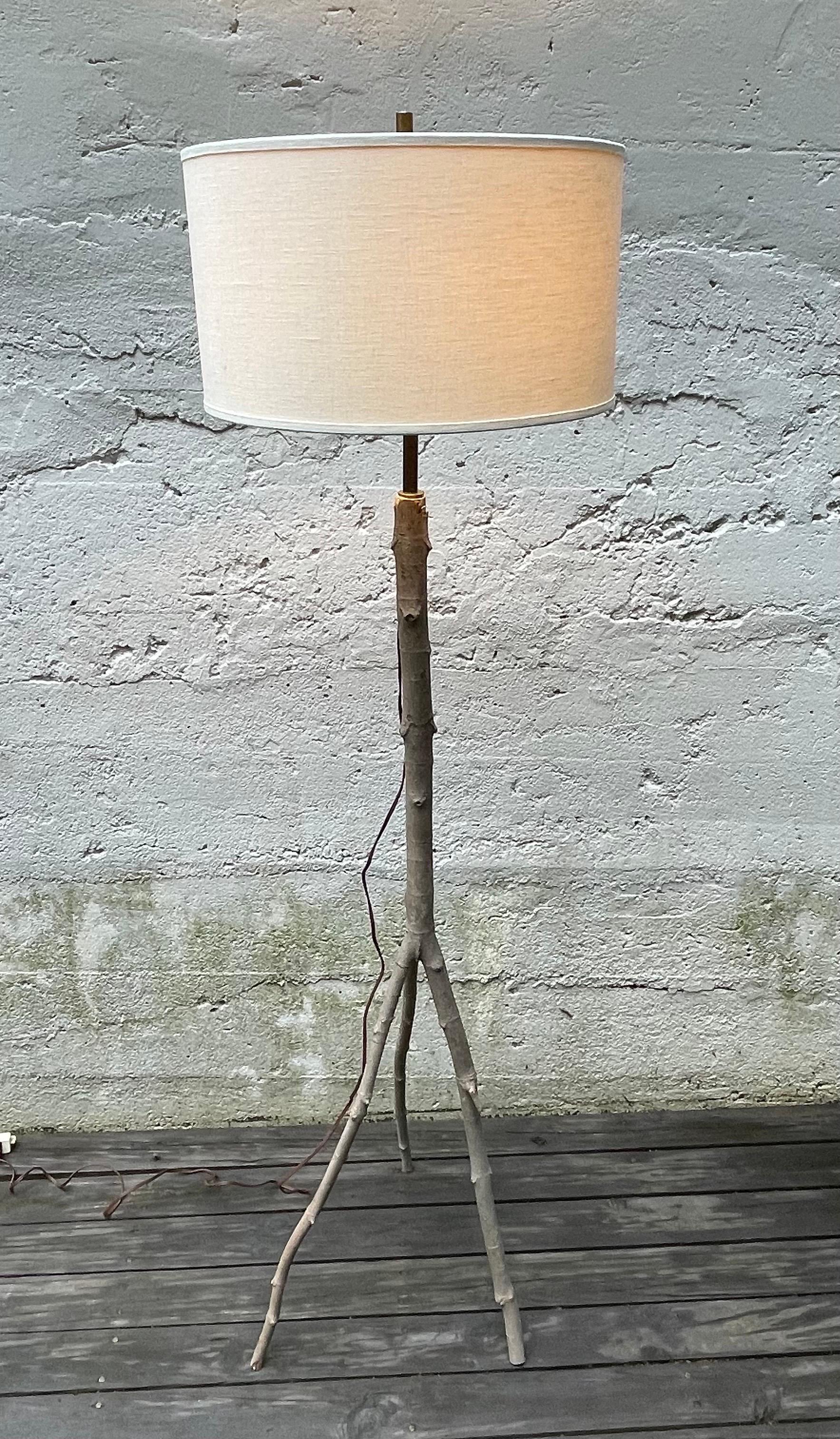 Vintage Arts and Crafts Adirondack Twig Floor Lamp Catskills NY For Sale 3