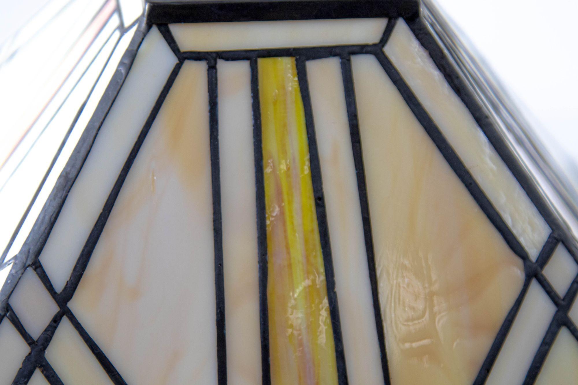 20ième siècle Abat-jour vintage Arts and Crafts Mission en verre teinté de style Frank Lloyd Wright en vente