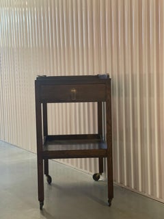 Vintage Arts & Crafts Mission Style Cart Cart Table with Casters