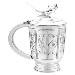 Vintage Arts and Crafts Sterling Silver Tankard (1958)