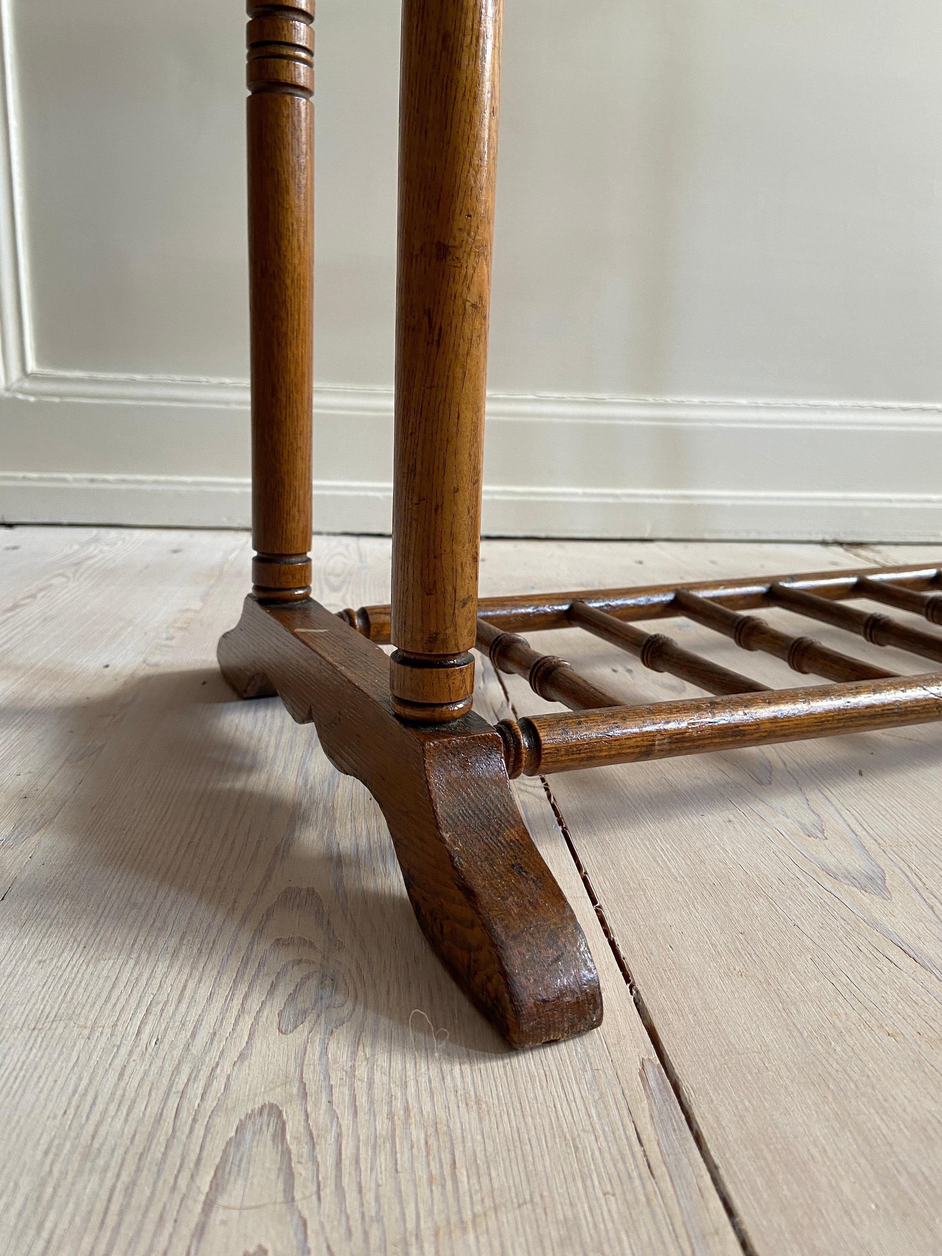 Vintage Arts and Crafts Towel Rail in Wood, England, Late 19th Century 2