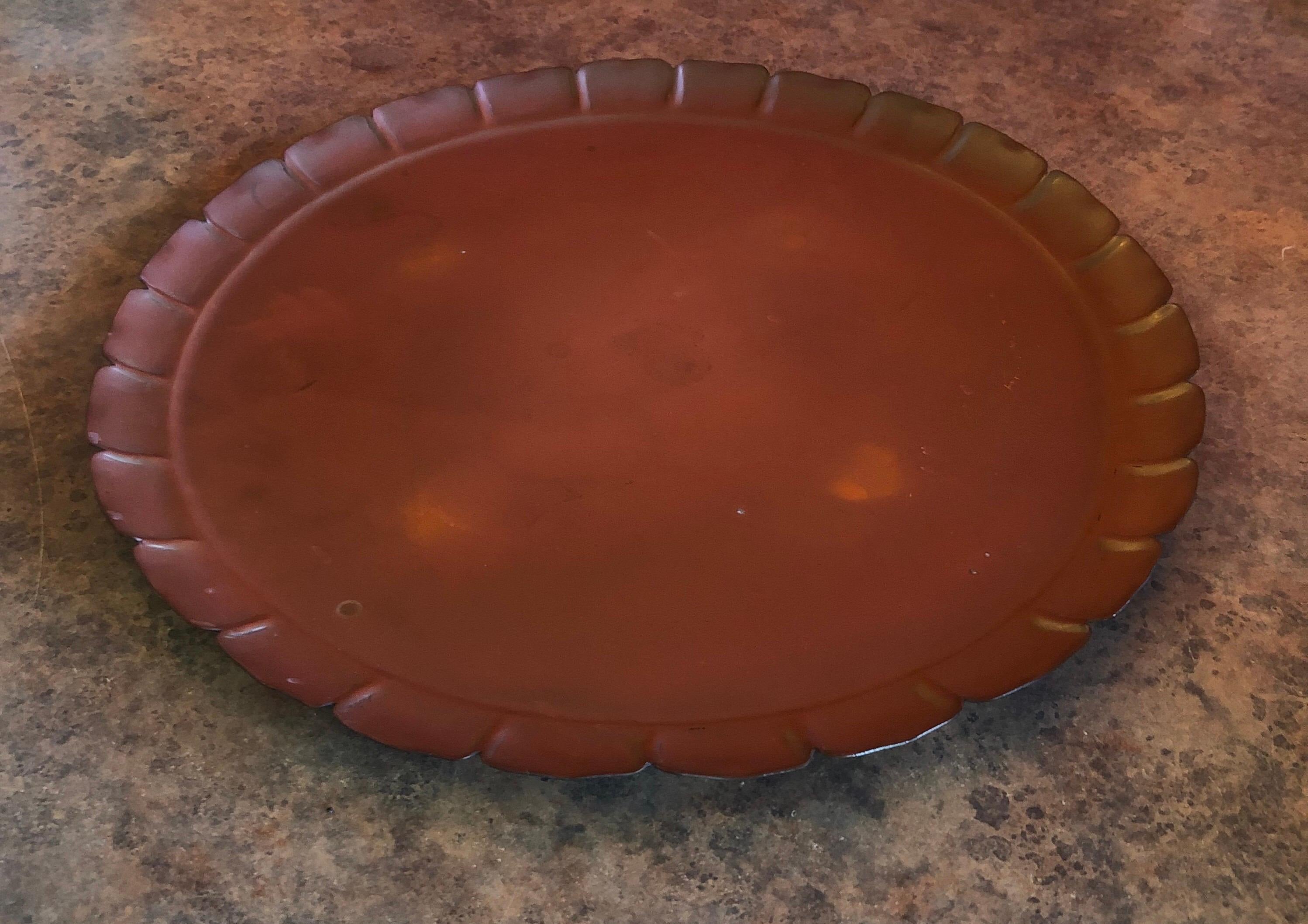 round copper tray