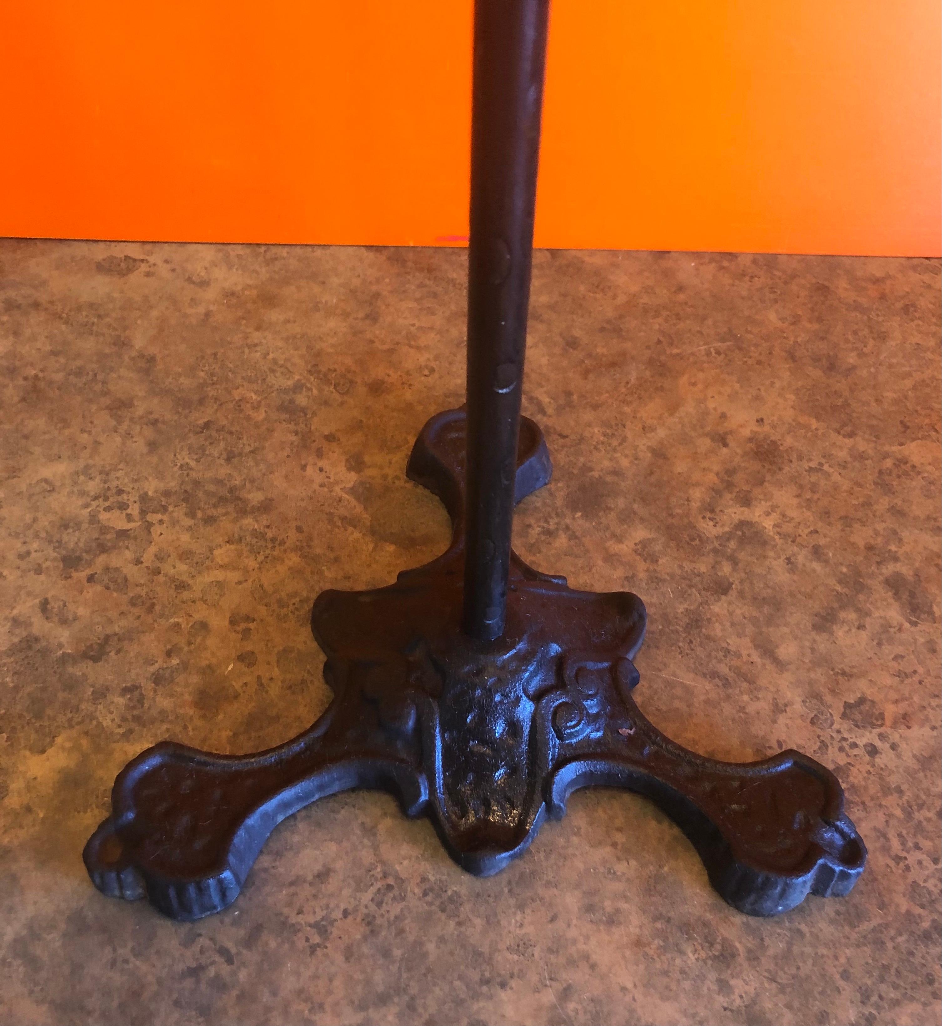 Vintage Arts & Crafts / Craftsman Cast Iron Fireplace Tool Set In Good Condition For Sale In San Diego, CA