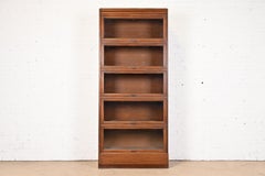 Vintage Arts & Crafts Mahogany Large Five-Stack Barrister Bookcase