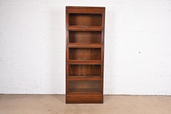 Vintage Arts & Crafts Mahogany Large Five-Stack Barrister Bookcase