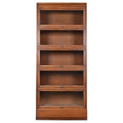 Vintage Arts & Crafts Mahogany Large Five-Stack Barrister Bookcase