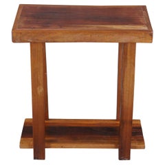 Vintage Arts & Crafts Mahogany Two Tier Rectangular End Side Accent Table