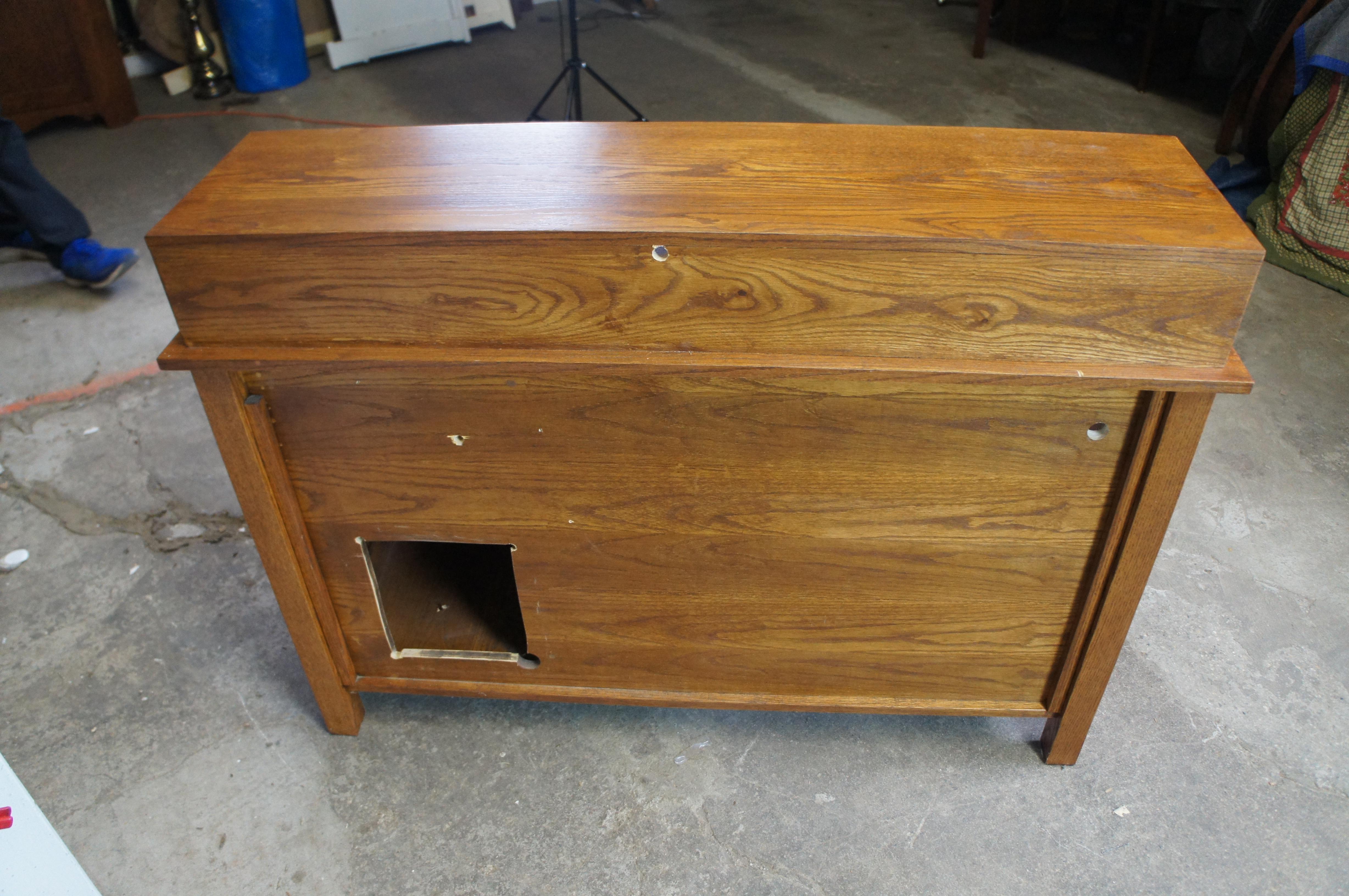 Vintage Arts & Crafts Mission Style Craftsman American Oak Student Writing Desk 7