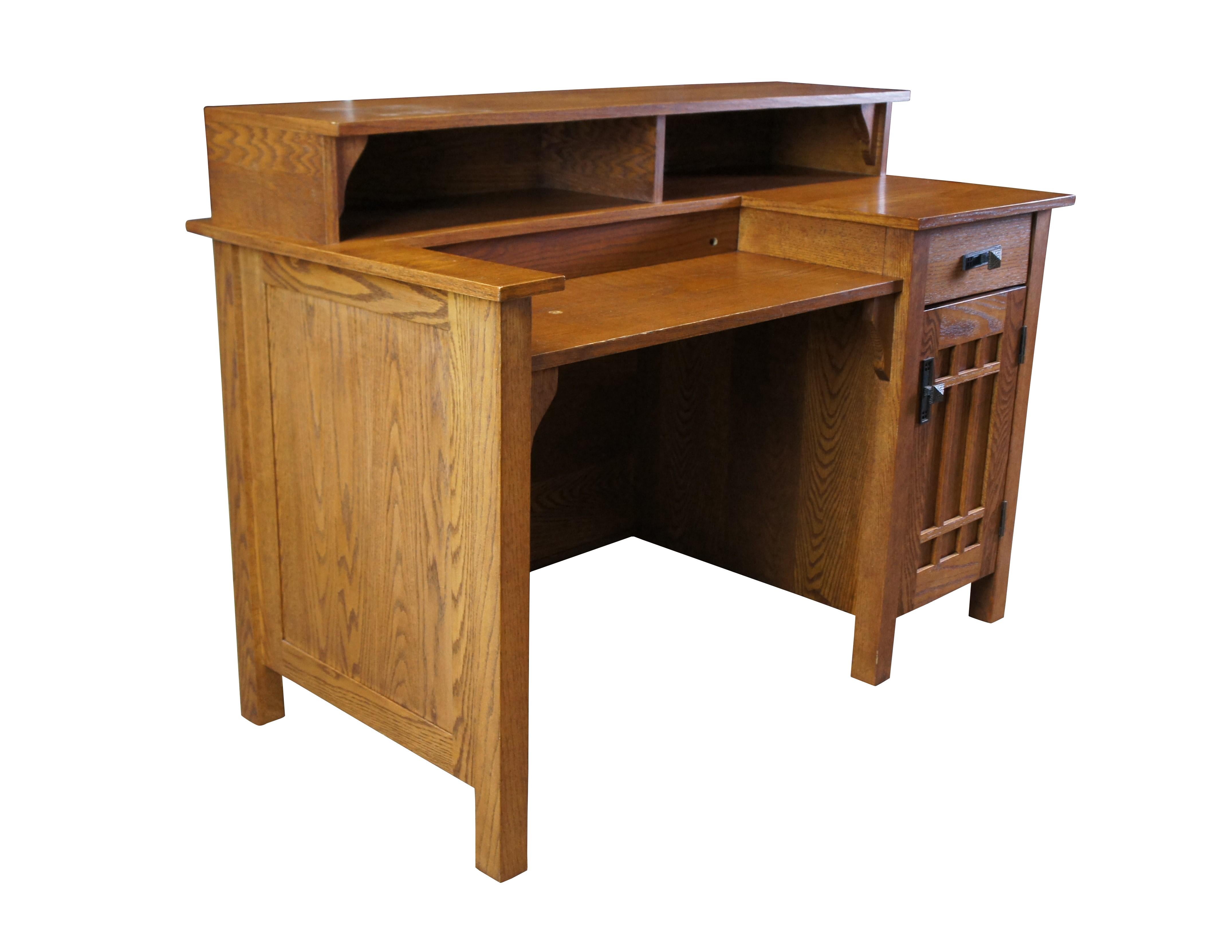 American Craftsman Vintage Arts & Crafts Mission Style Craftsman American Oak Student Writing Desk