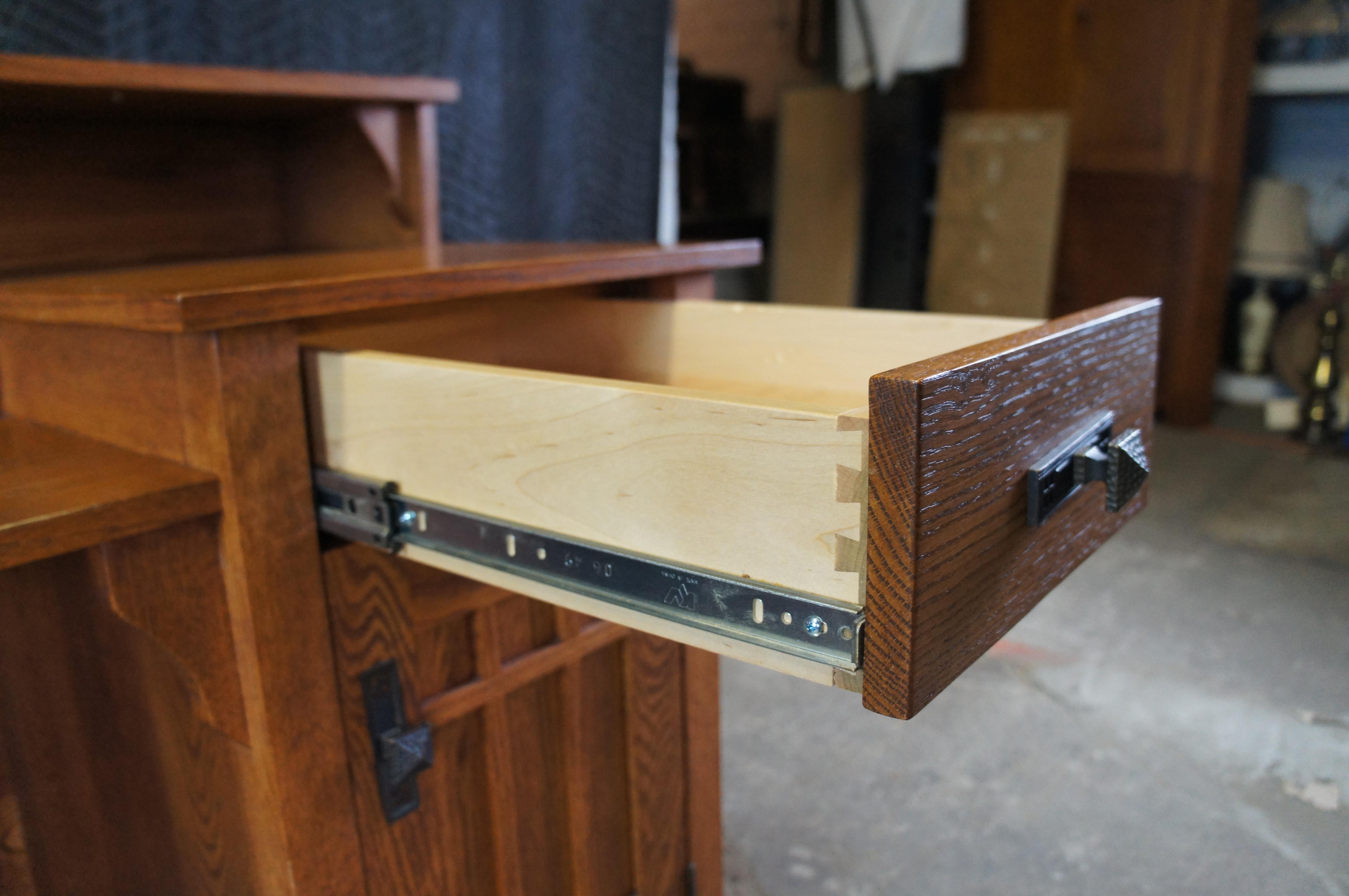 20th Century Vintage Arts & Crafts Mission Style Craftsman American Oak Student Writing Desk
