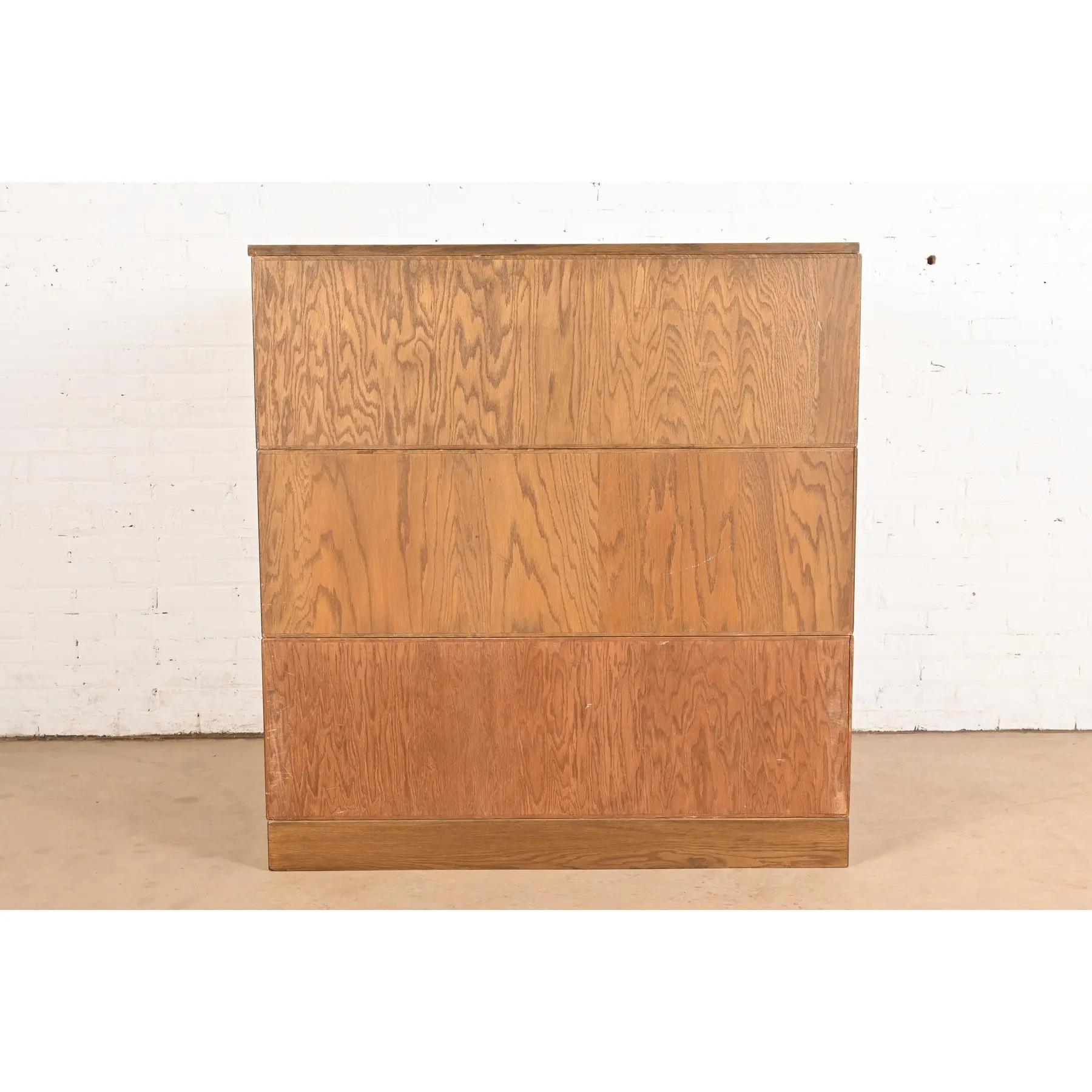 Vintage Arts & Crafts Oak 13-Drawer Architect's Blueprint Flat File Cabinet im Angebot 5