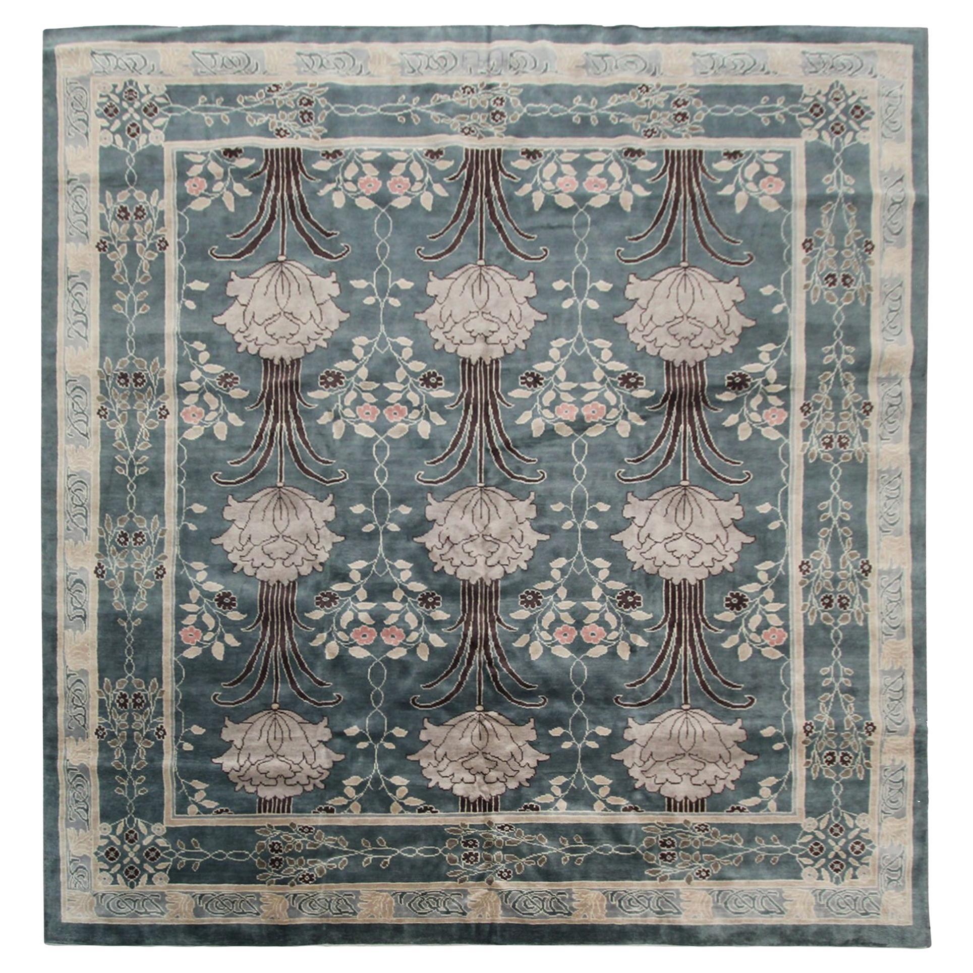 Alfombra Vintage Arts & Crafts Alfombra Art Nouveau William Morris Alfombra Art Déco 12x12