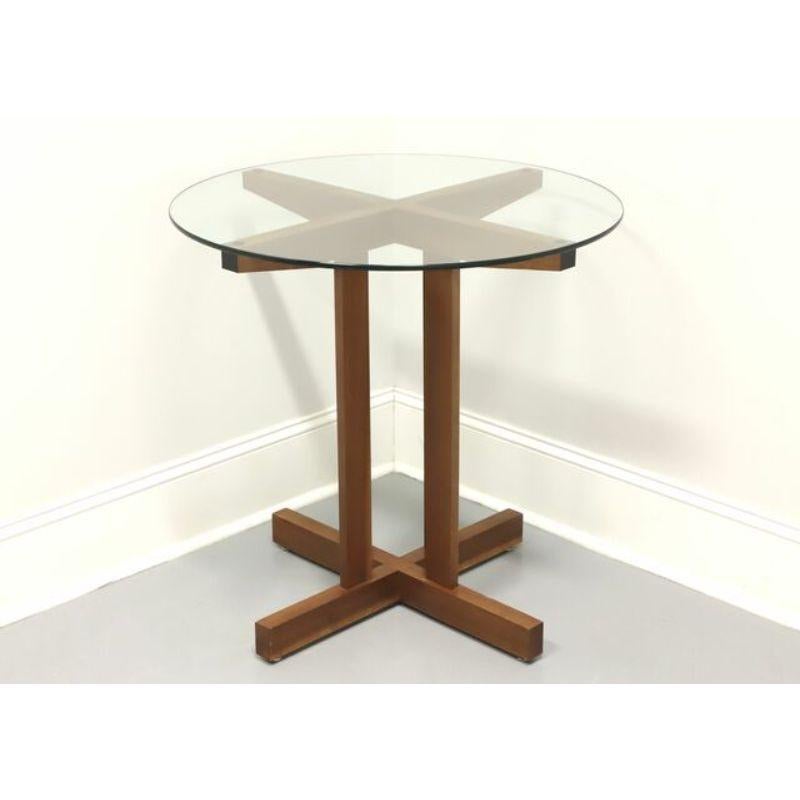 American Arts & Crafts Style Glass Top Accent Table
