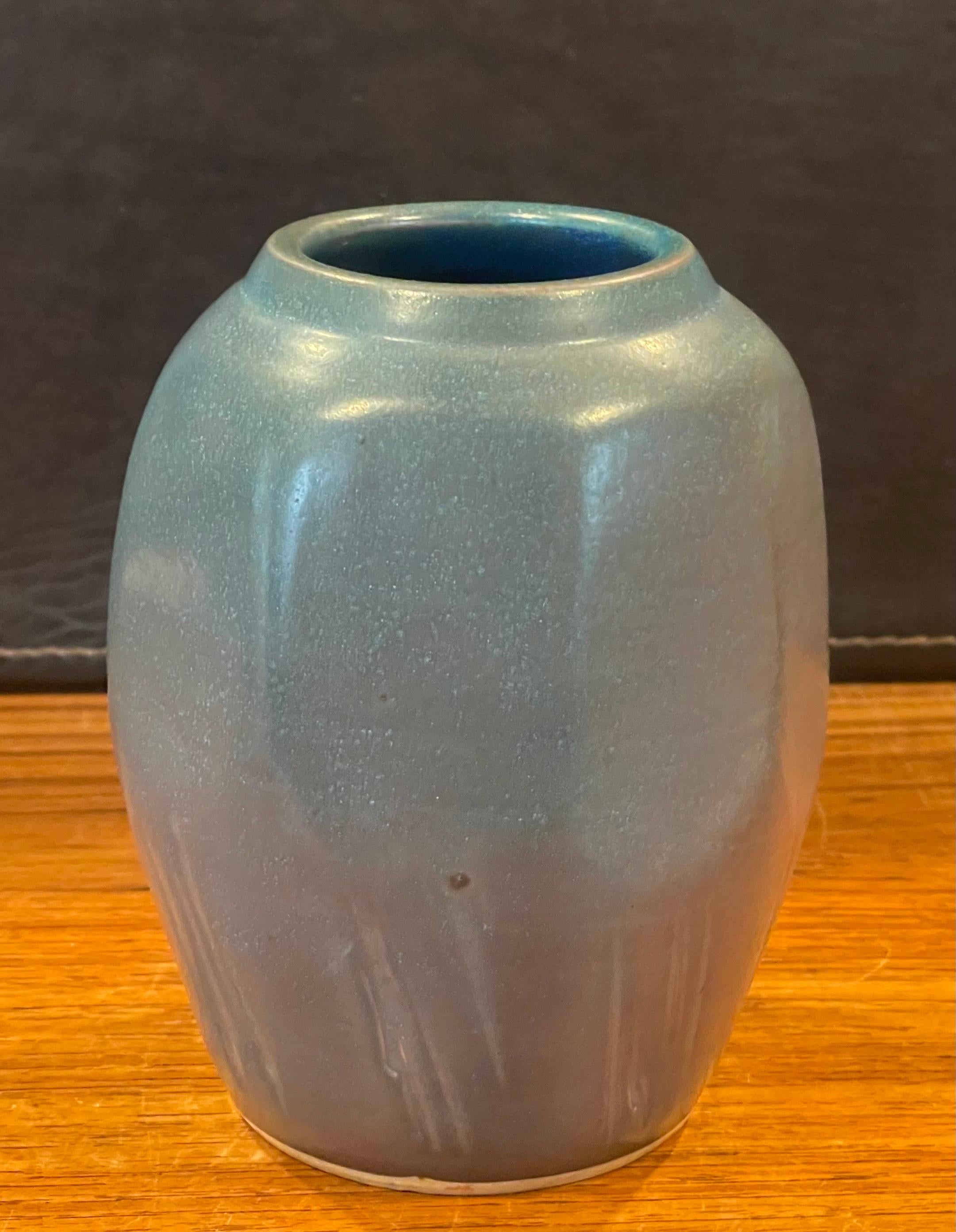 Vintage Arts & Crafts Style Pottery Vase For Sale 3