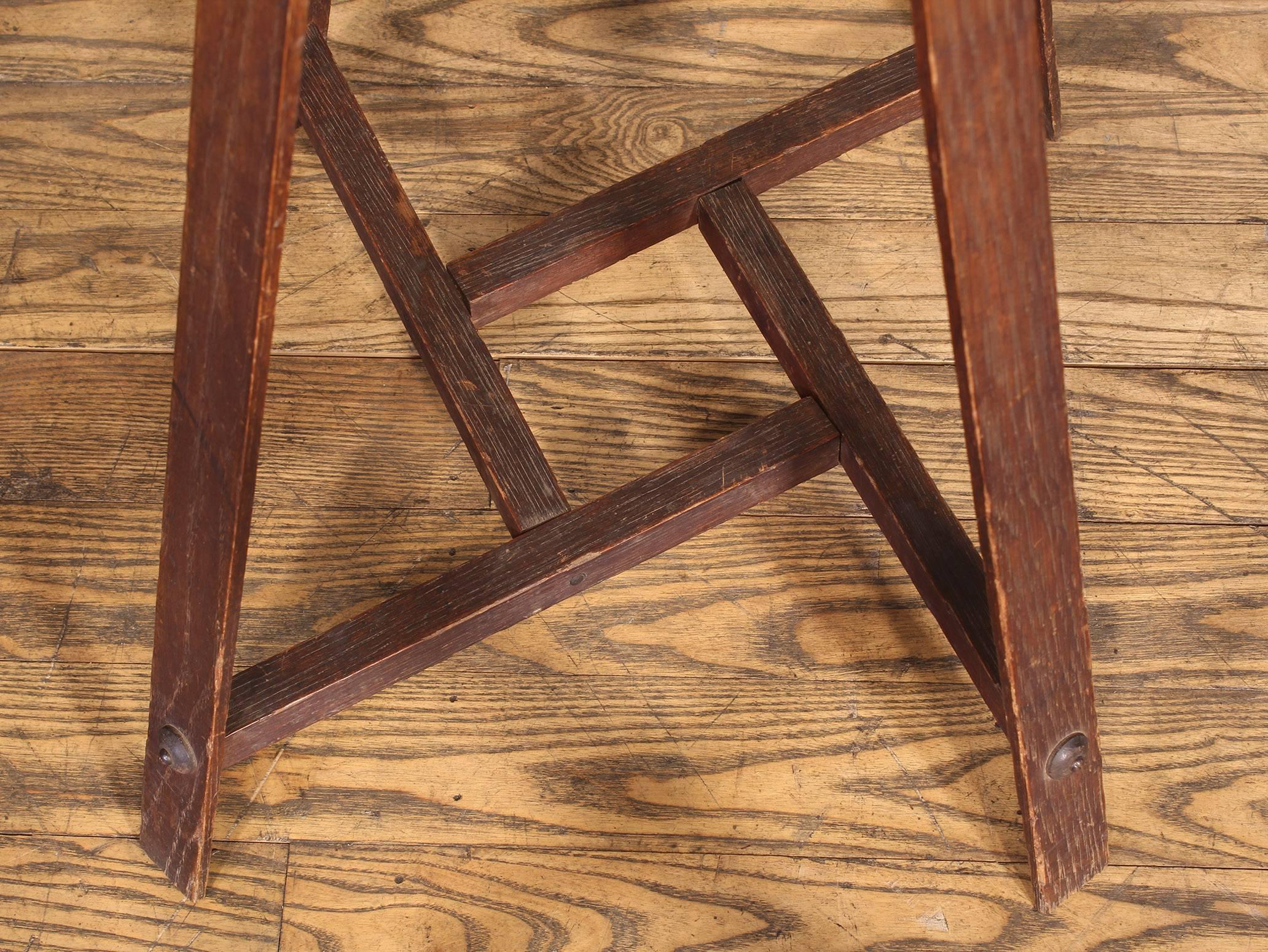 Vintage Arts & Crafts Style Wooden Coat Rack or Stand 3