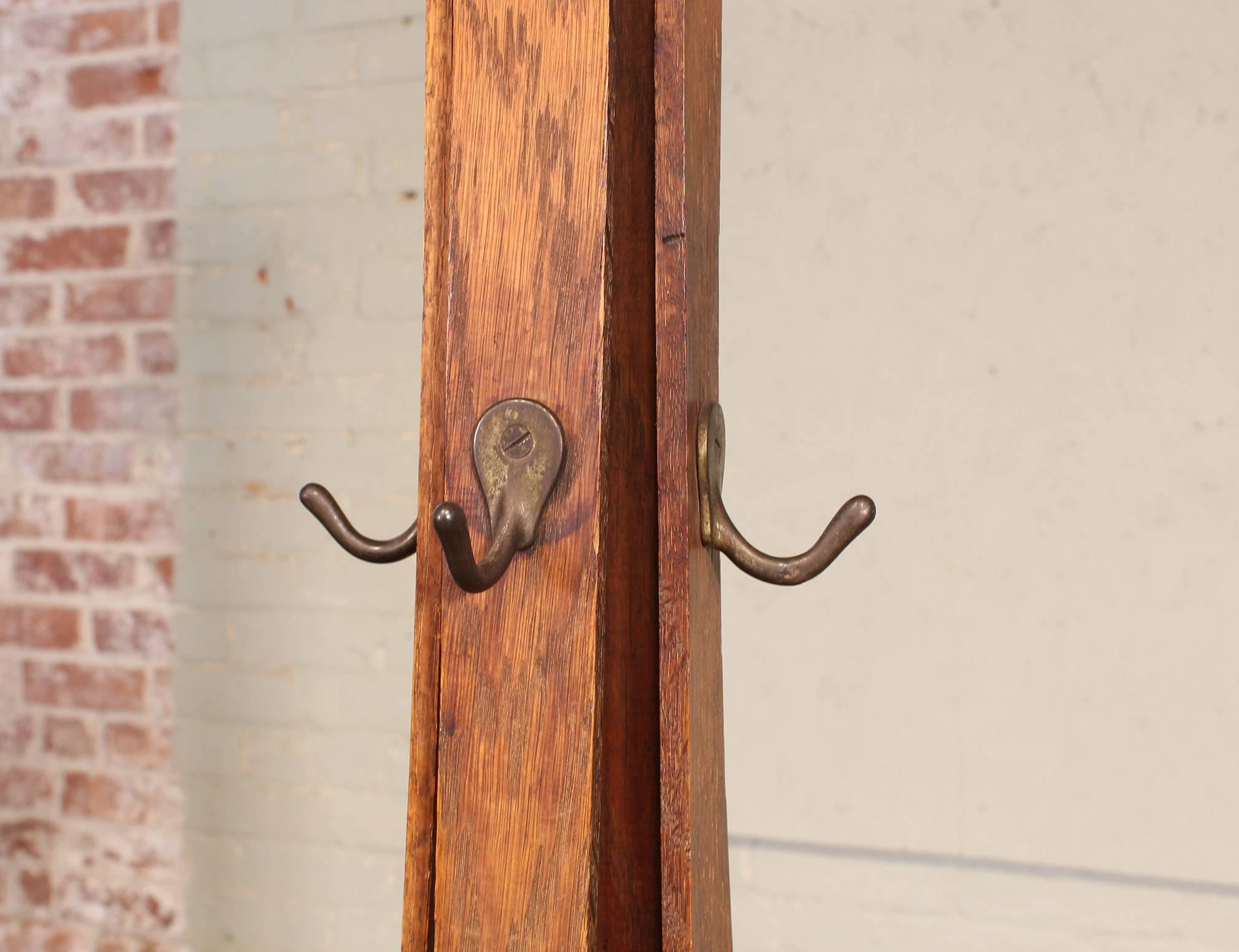 20th Century Vintage Arts & Crafts Style Wooden Coat Rack or Stand