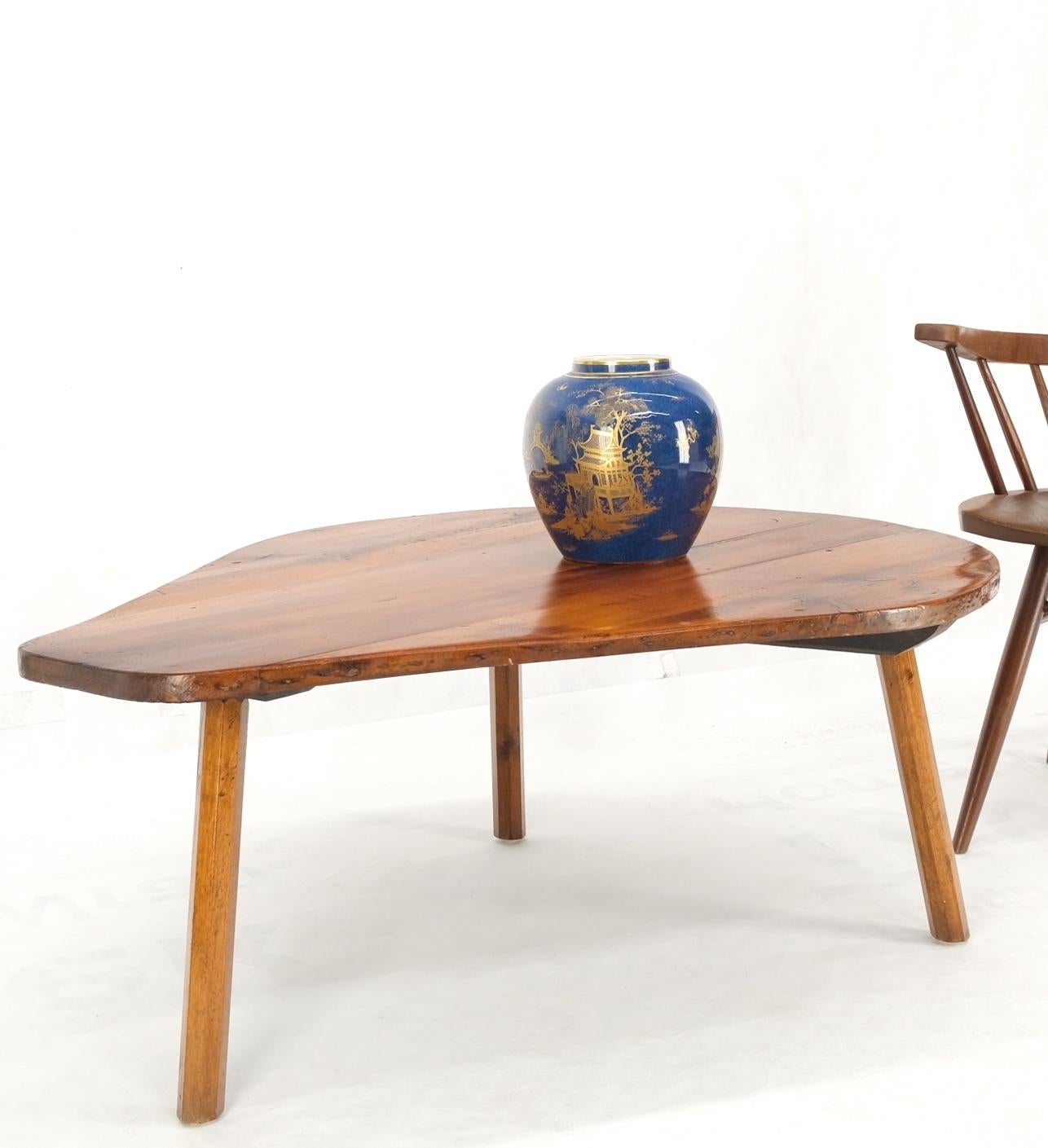 Vintage Arts & Crafts Varnished Pine Guitar Shape Coffee Table Shaker Style MINT.