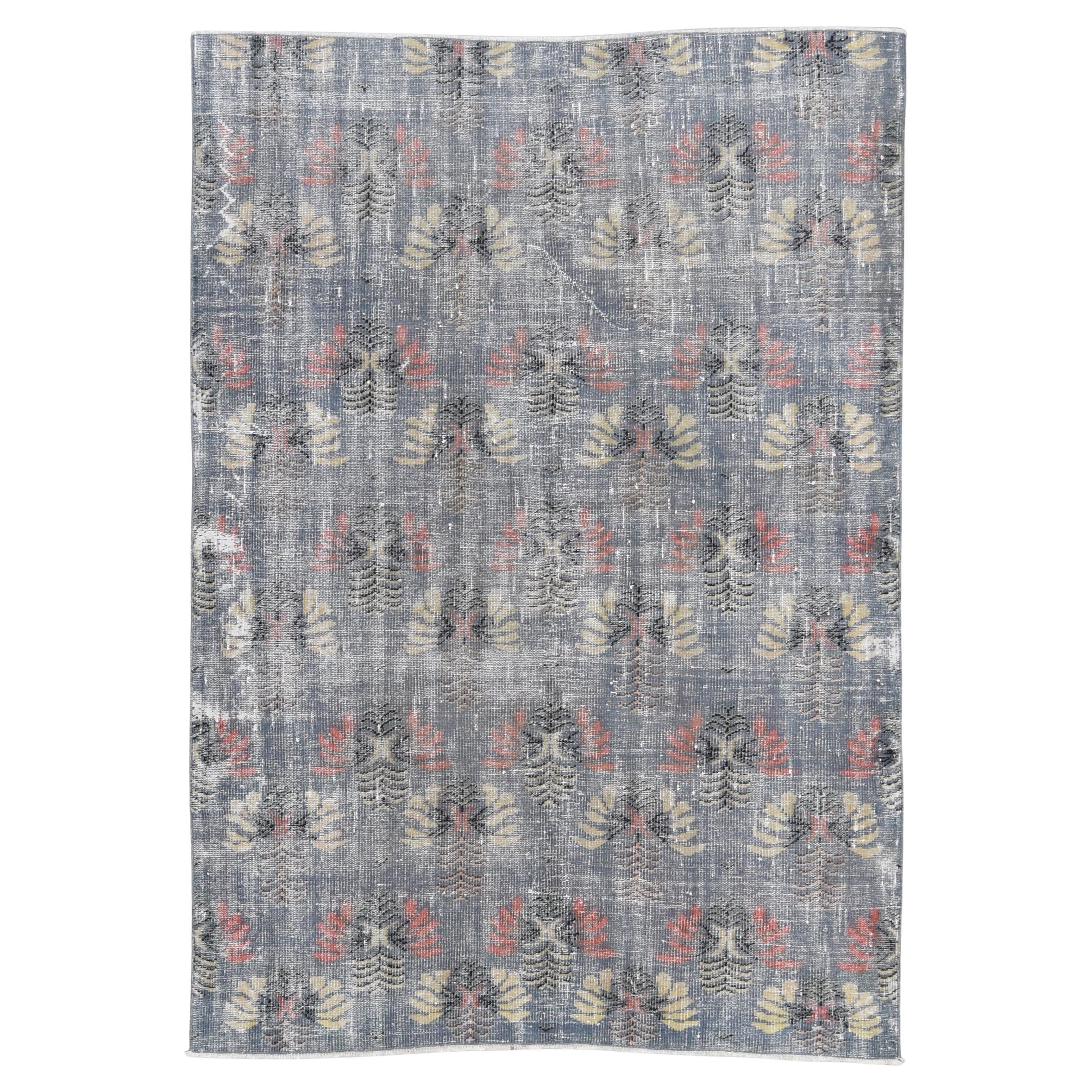 Tapis vintage Arts & Crafts Zeki Muren style laine 5'8''x8'1''