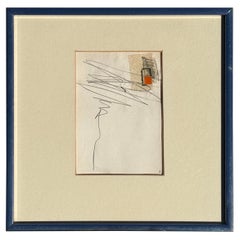 Oeuvre d'art vintage de Jean Olds, encadrée