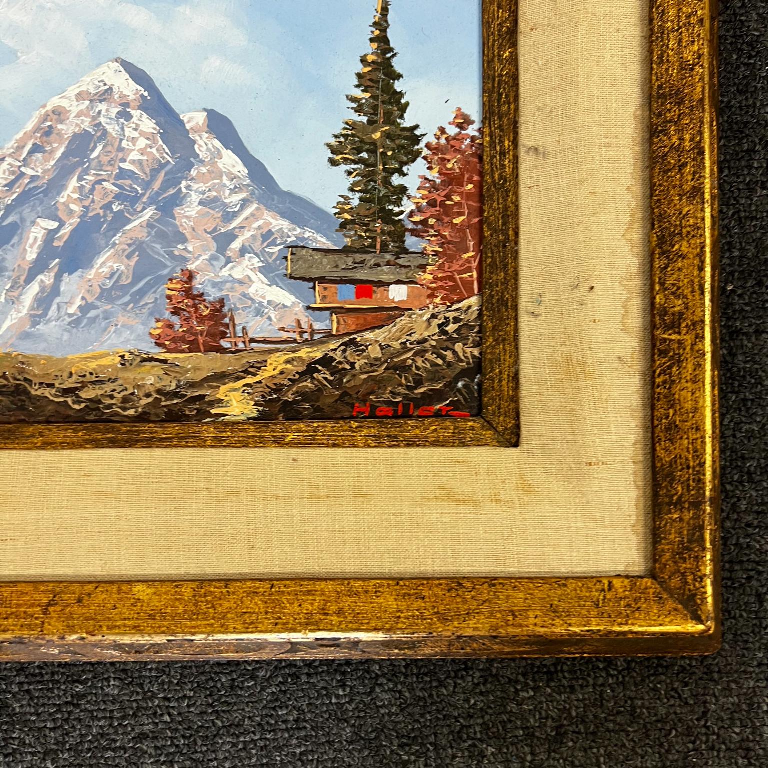 20th Century Vintage Artwork Impressionist Landscape Oil Painting Signed