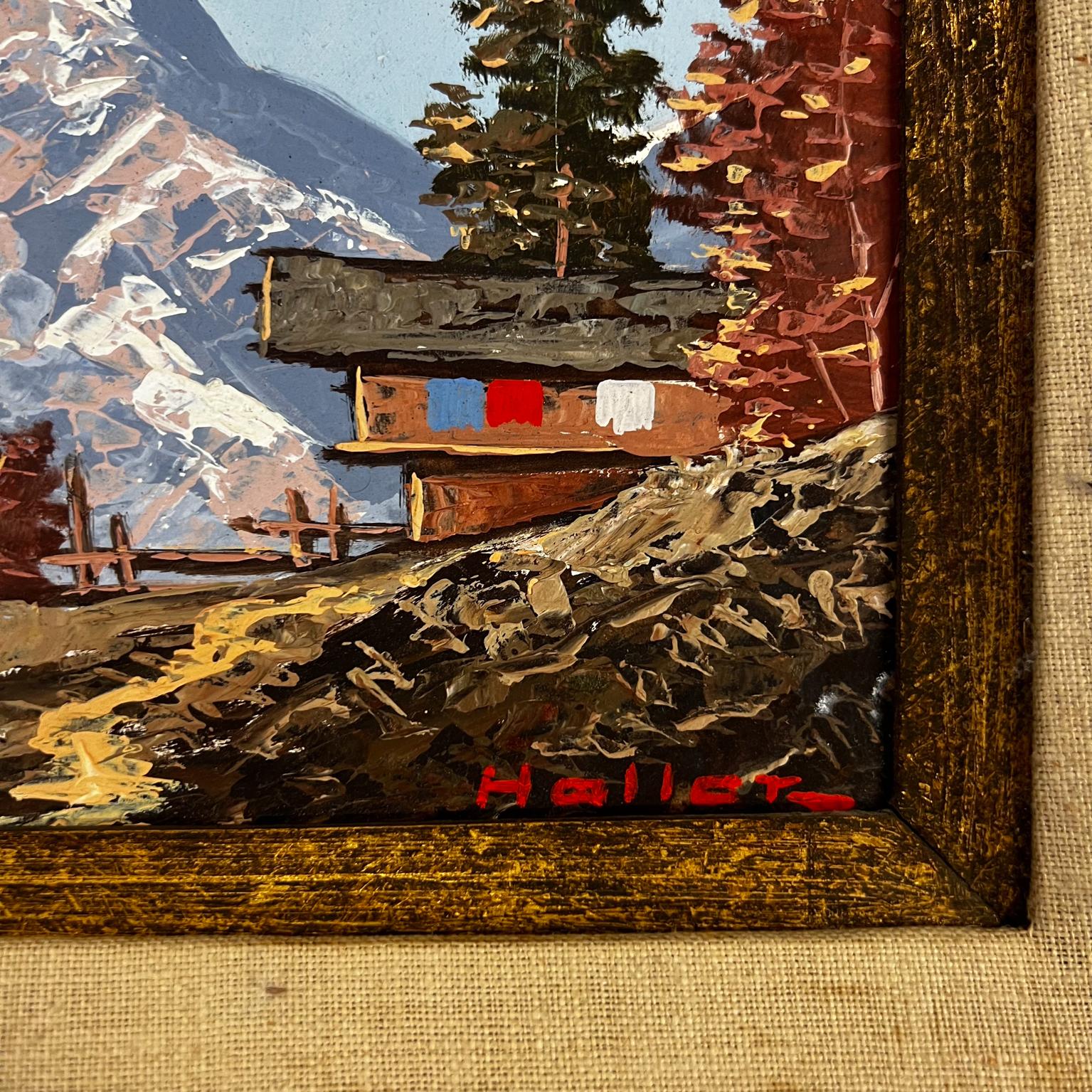 Vintage Artwork Impressionist Landscape Oil Painting Signed 1
