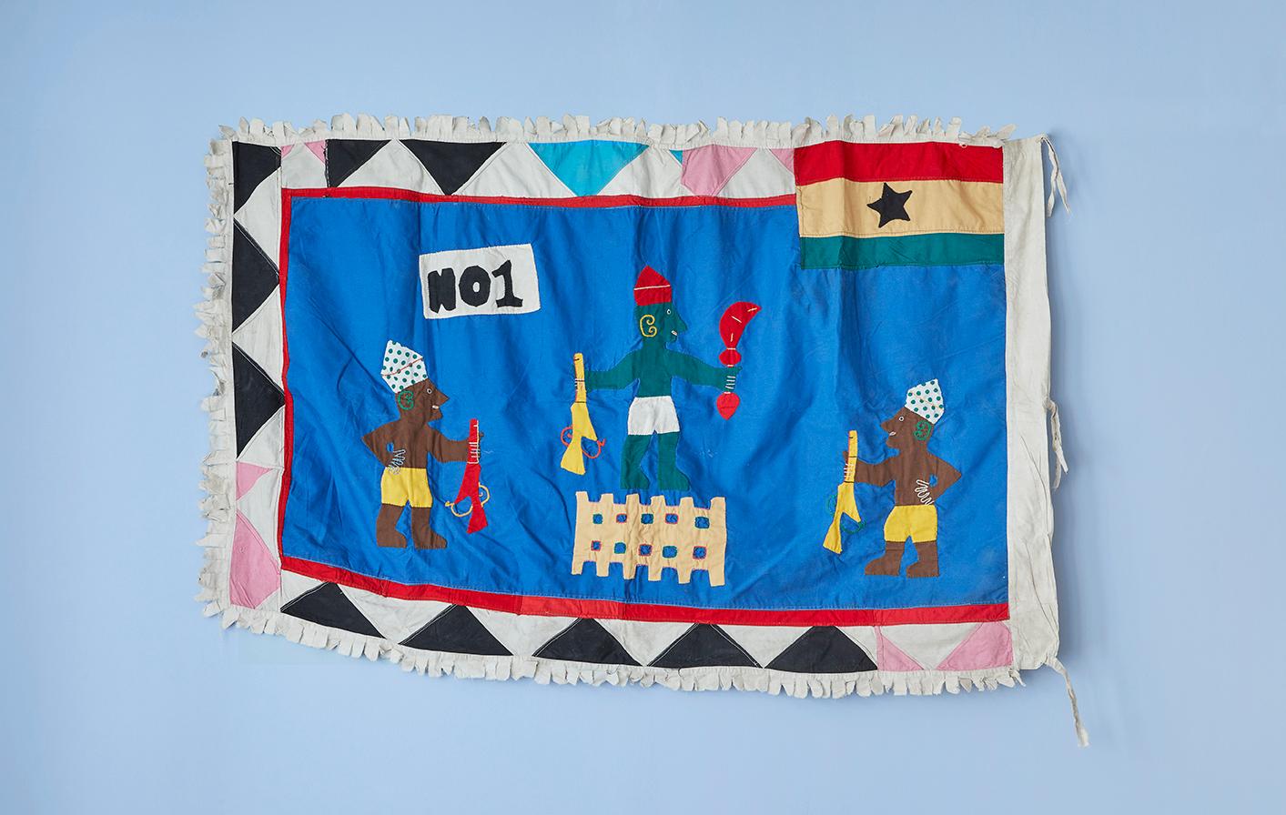 Ghana, 1970's

Asafo flag in cotton applique patterns by maker Kobina Badowah. Fante People.

Asafo Flags are created by the Fante people of Ghana. The flags are visual representations of military organisations in Fante communities known as