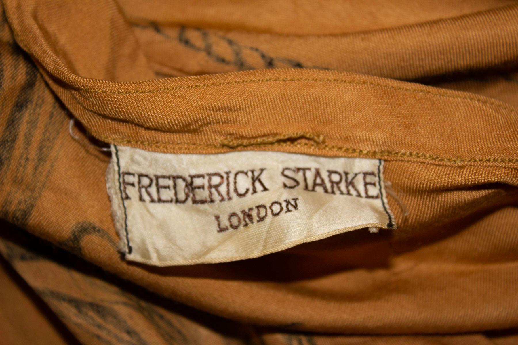 Brown Vintage Ascher /Frederick Starke  Sundress For Sale