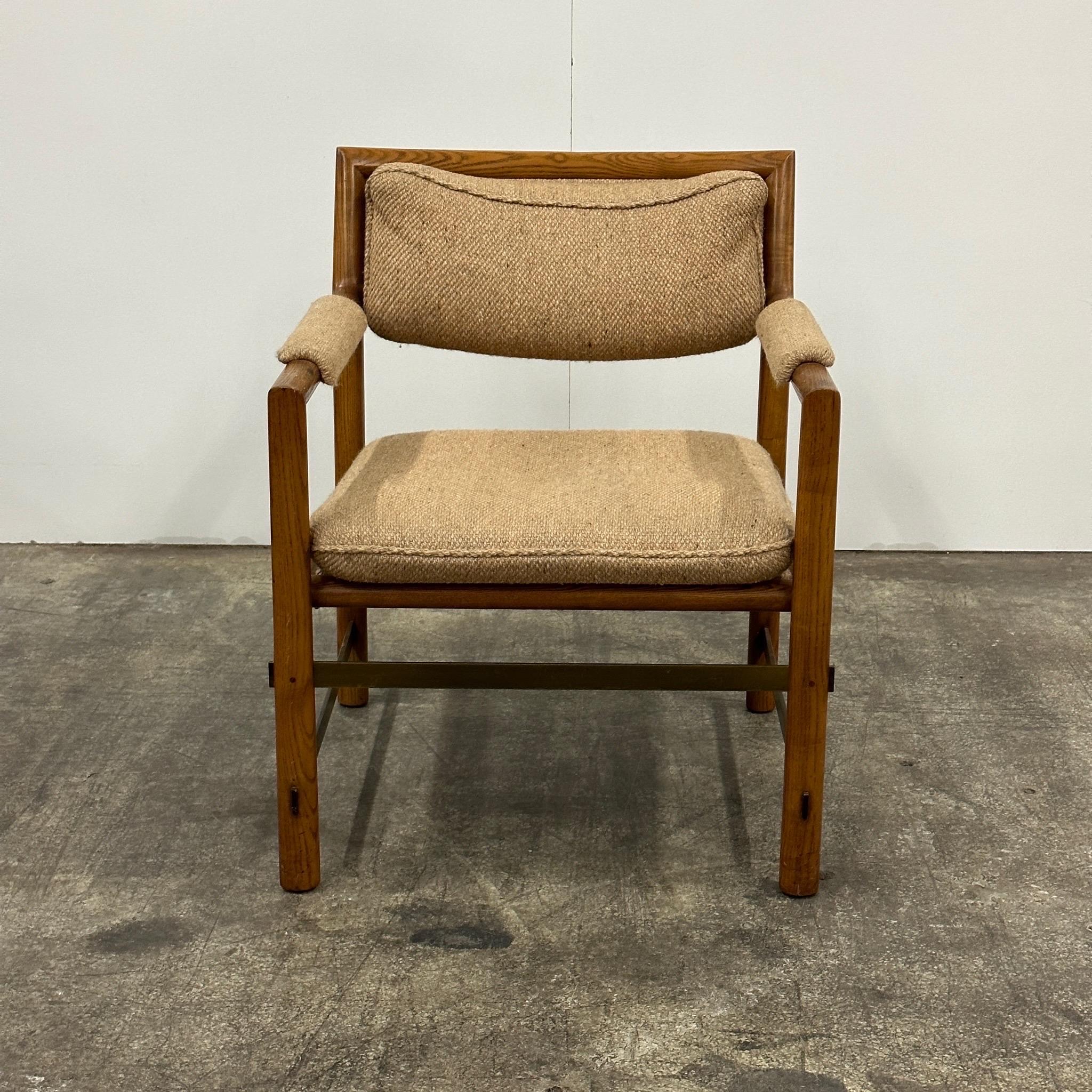 Vintage Ash Club Chair by Edward Wormley for Dunbar For Sale 1