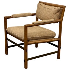 Sedia Club in frassino vintage di Edward Wormley per Dunbar
