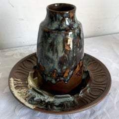 Vintage Ash Tray and Vase by Pottery Craft - 2 Pieces