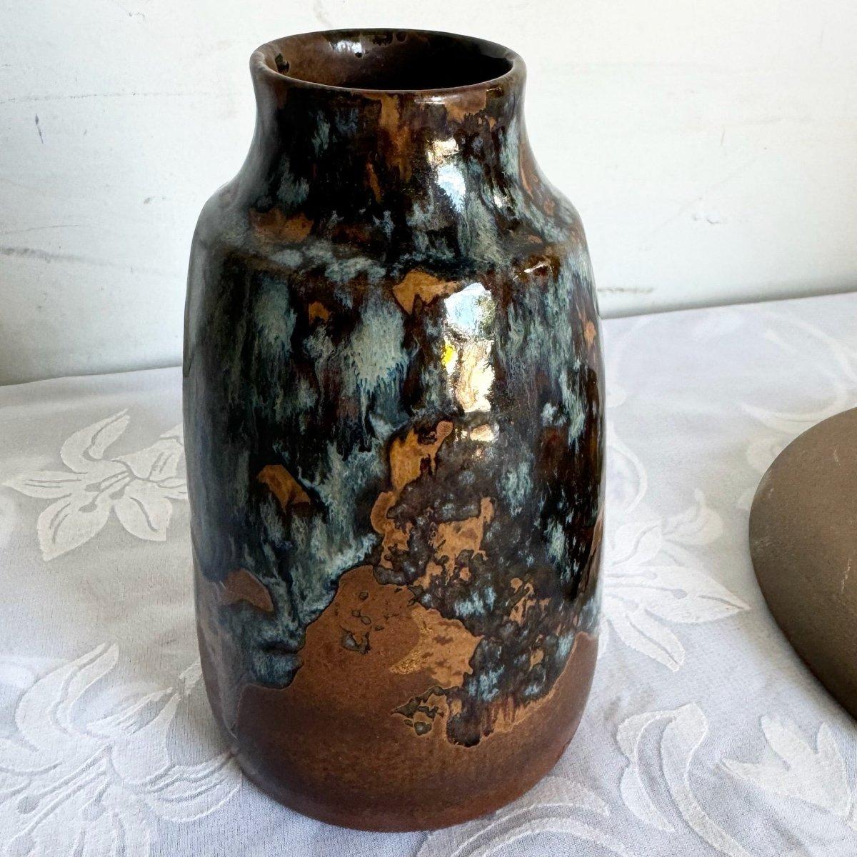 American Vintage Ash Tray and Vase by Pottery Craft - 2 Pieces For Sale